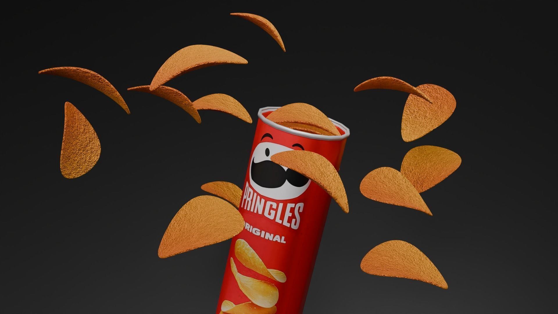 PRINGLES CHIPS BOX 3D MODEL 3D model_4