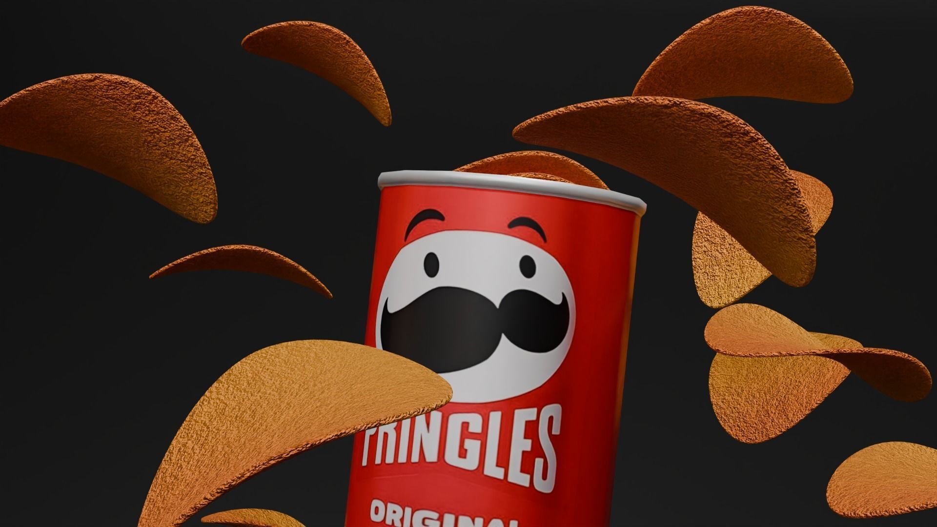 PRINGLES CHIPS BOX 3D MODEL 3D model_5