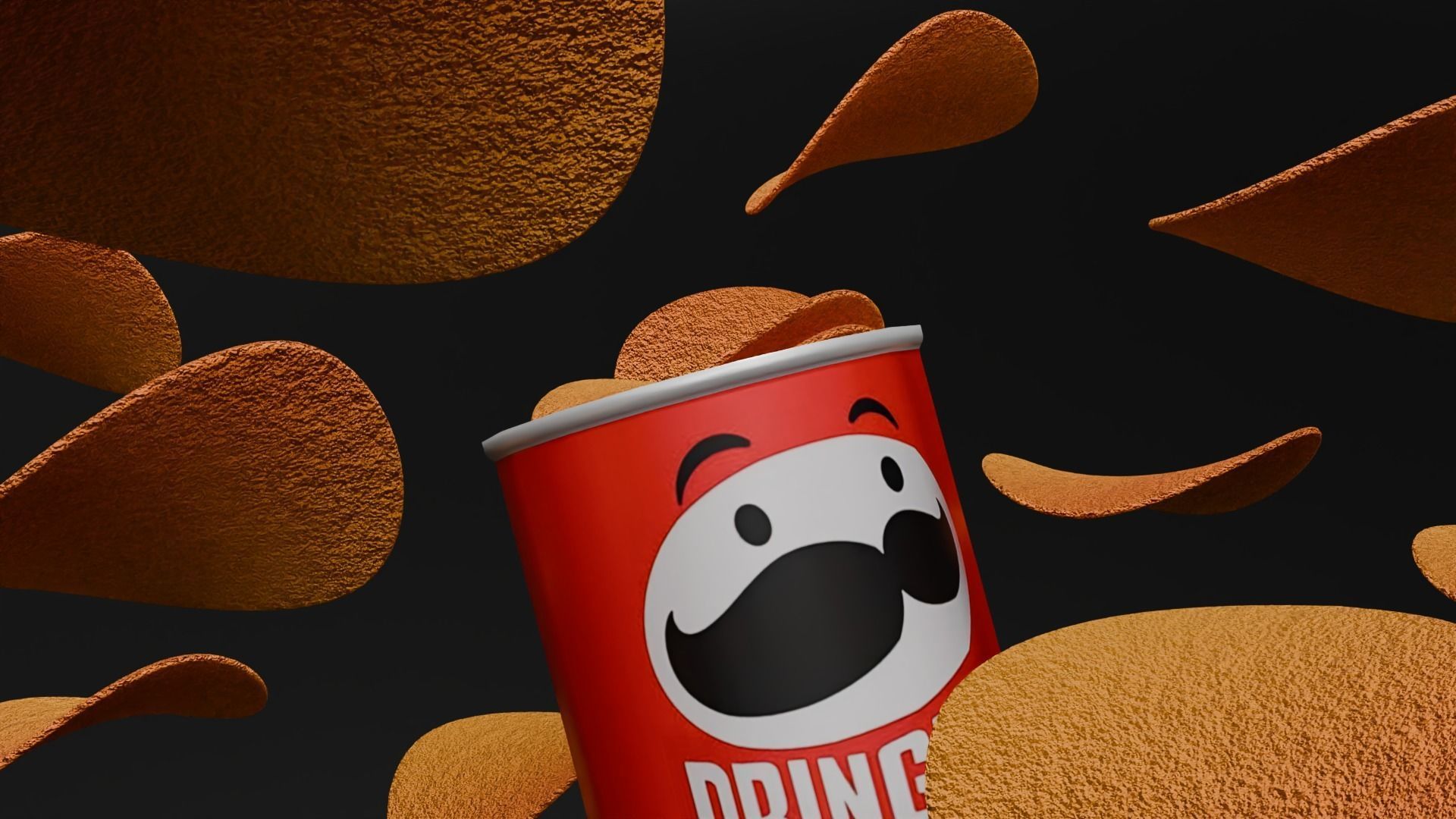 PRINGLES CHIPS BOX 3D MODEL 3D model_3