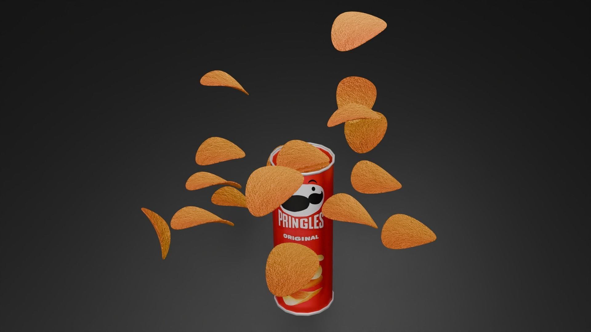 PRINGLES CHIPS BOX 3D MODEL 3D model_11