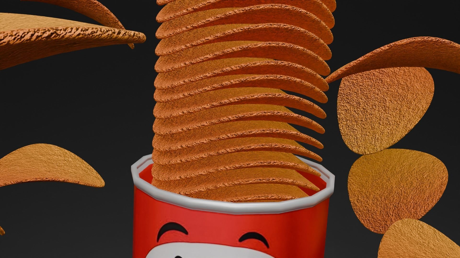 PRINGLES CHIPS BOX 3D MODEL 3D model_10