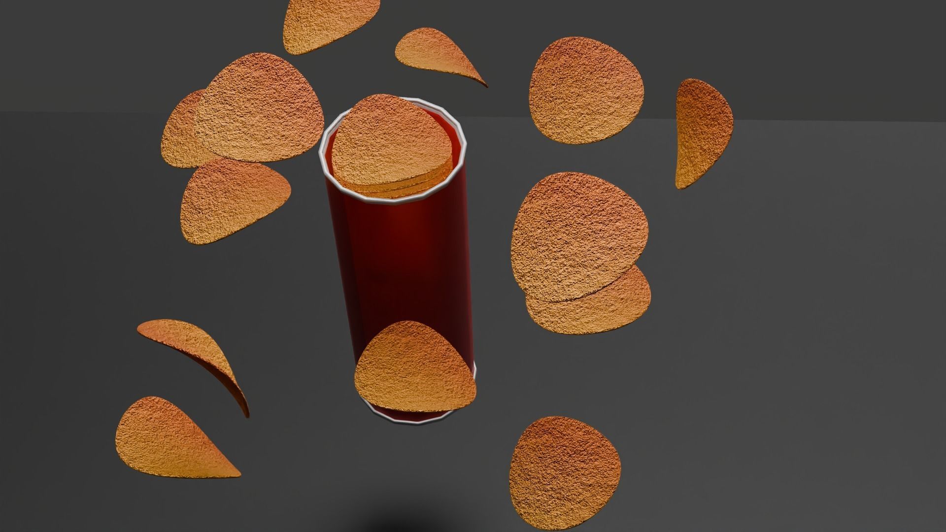 PRINGLES CHIPS BOX 3D MODEL 3D model_12