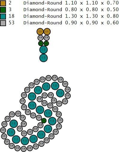 Custom Initial S Letter Diamond Pendant A to Z Alphabet Necklace 3D print model_17