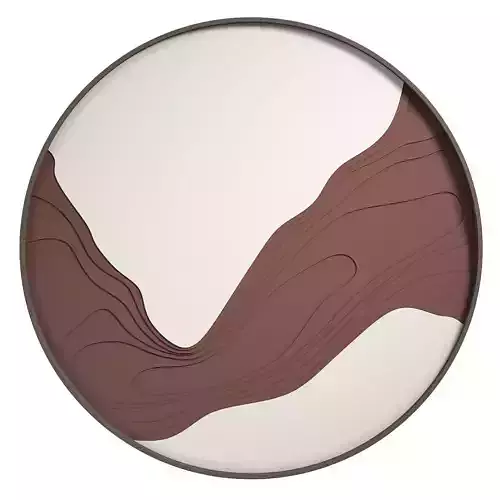 MKMKL Round Three-Dimensional Carved Wall Decoration Painting