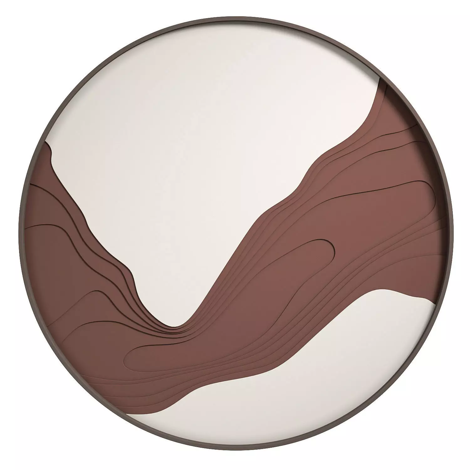 MKMKL Round Three-Dimensional Carved Wall Decoration Painting 3D model_0