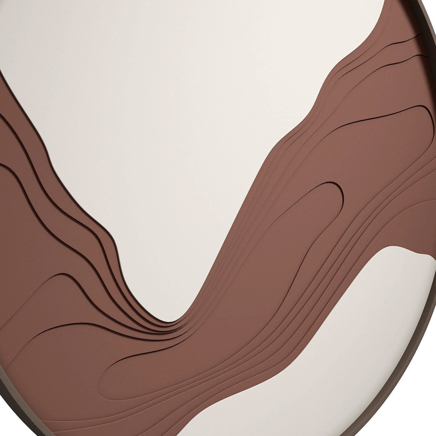 MKMKL Round Three-Dimensional Carved Wall Decoration Painting 3D model_2