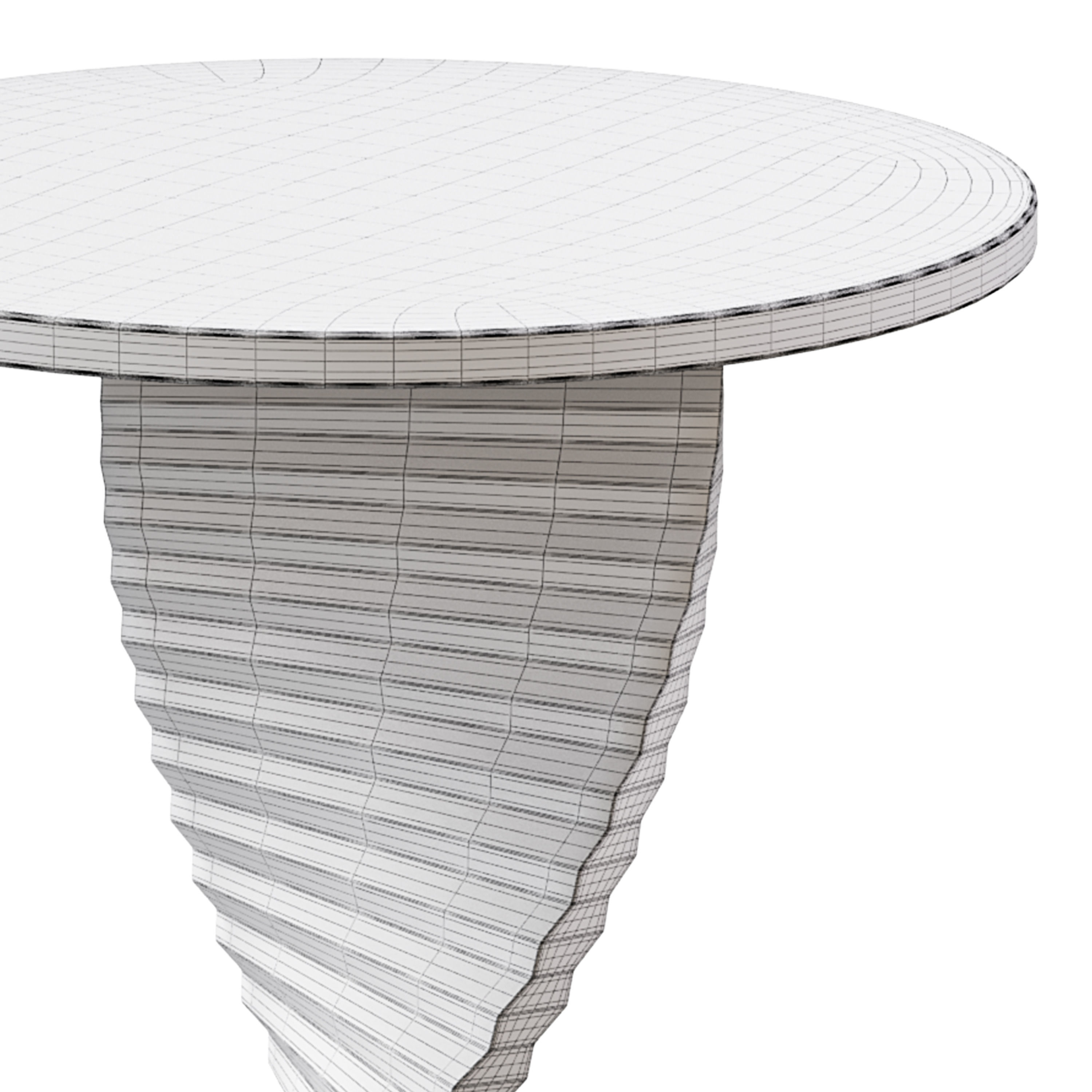 Simple Swirl Side Table 3D model_17