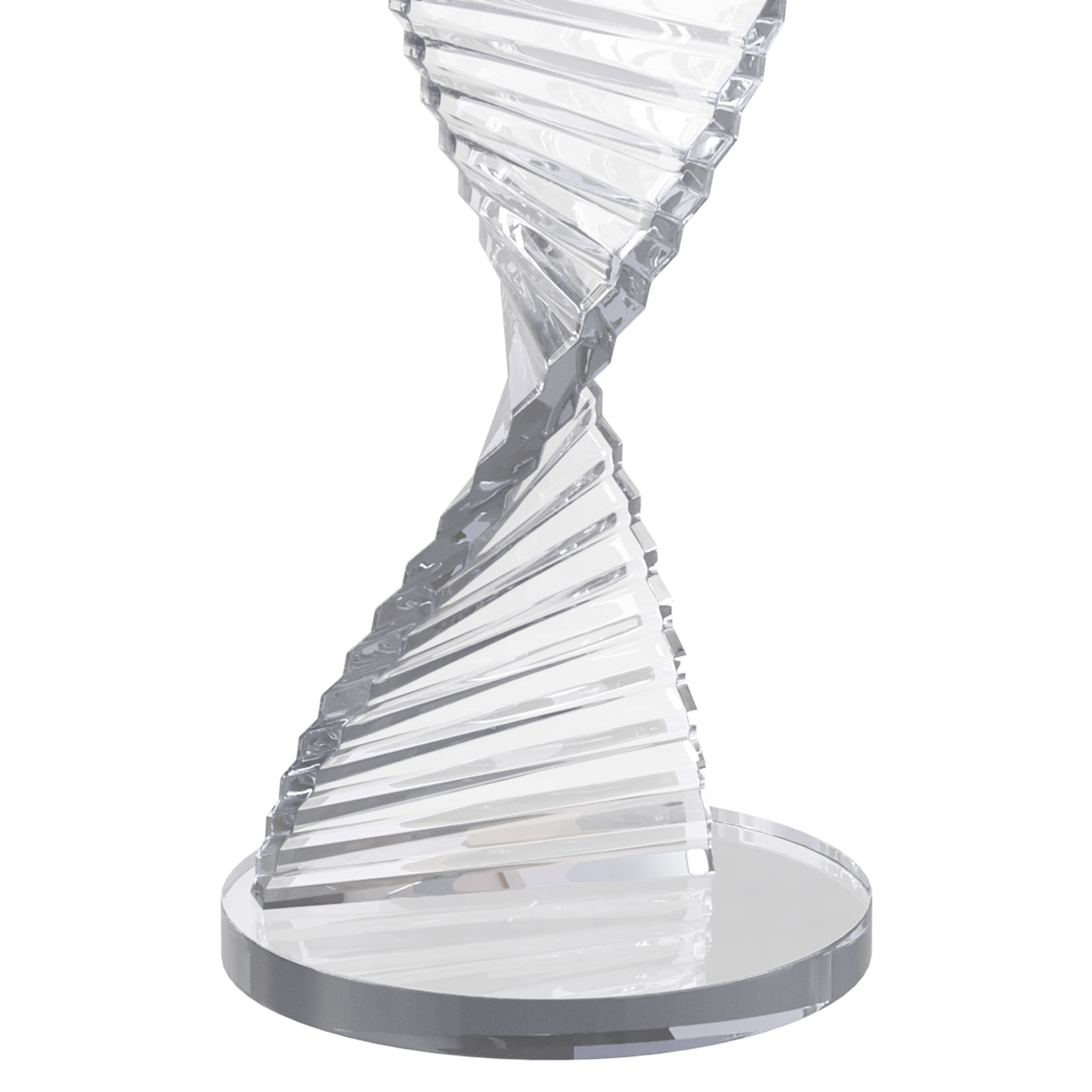 Simple Swirl Side Table 3D model_9