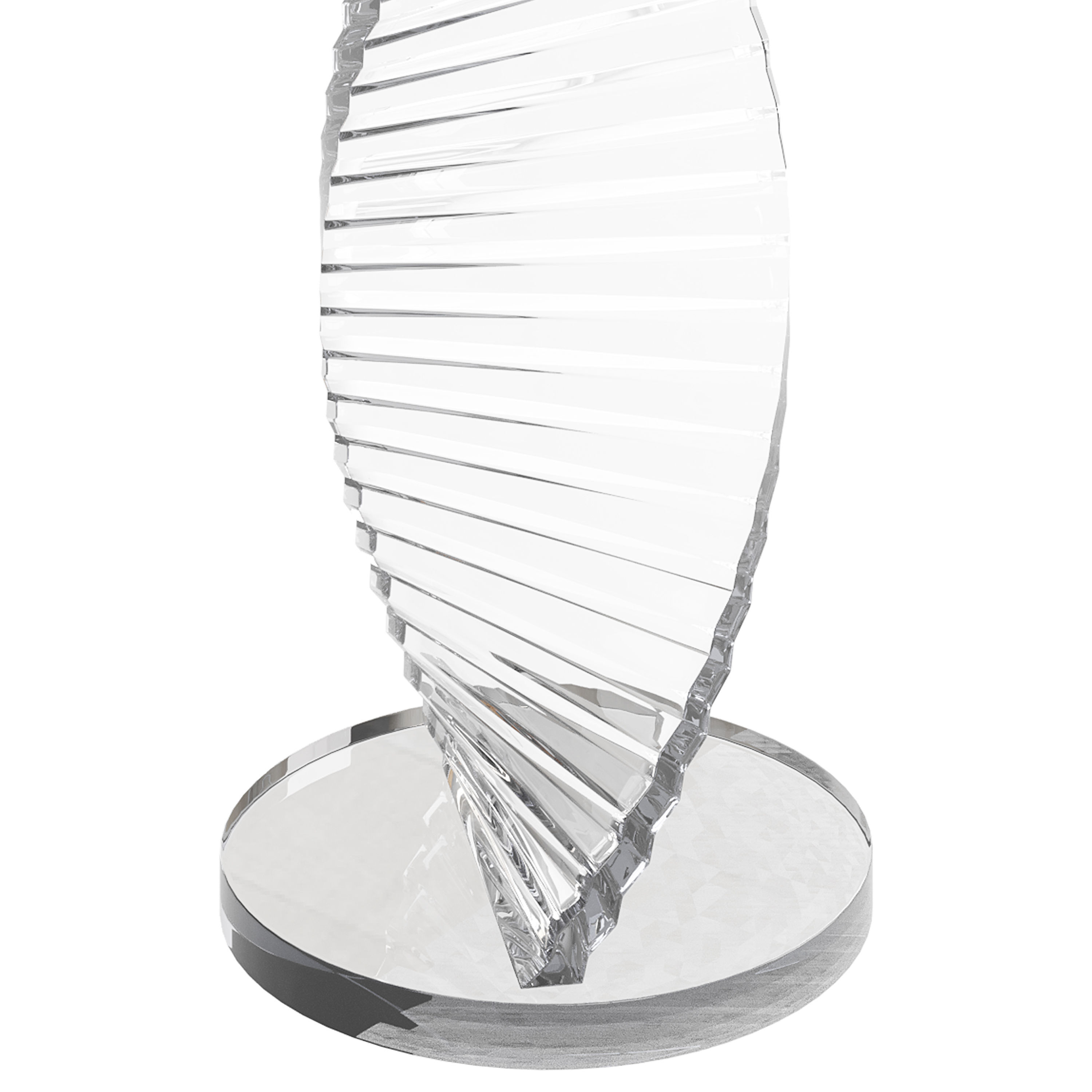 Simple Swirl Side Table 3D model_13