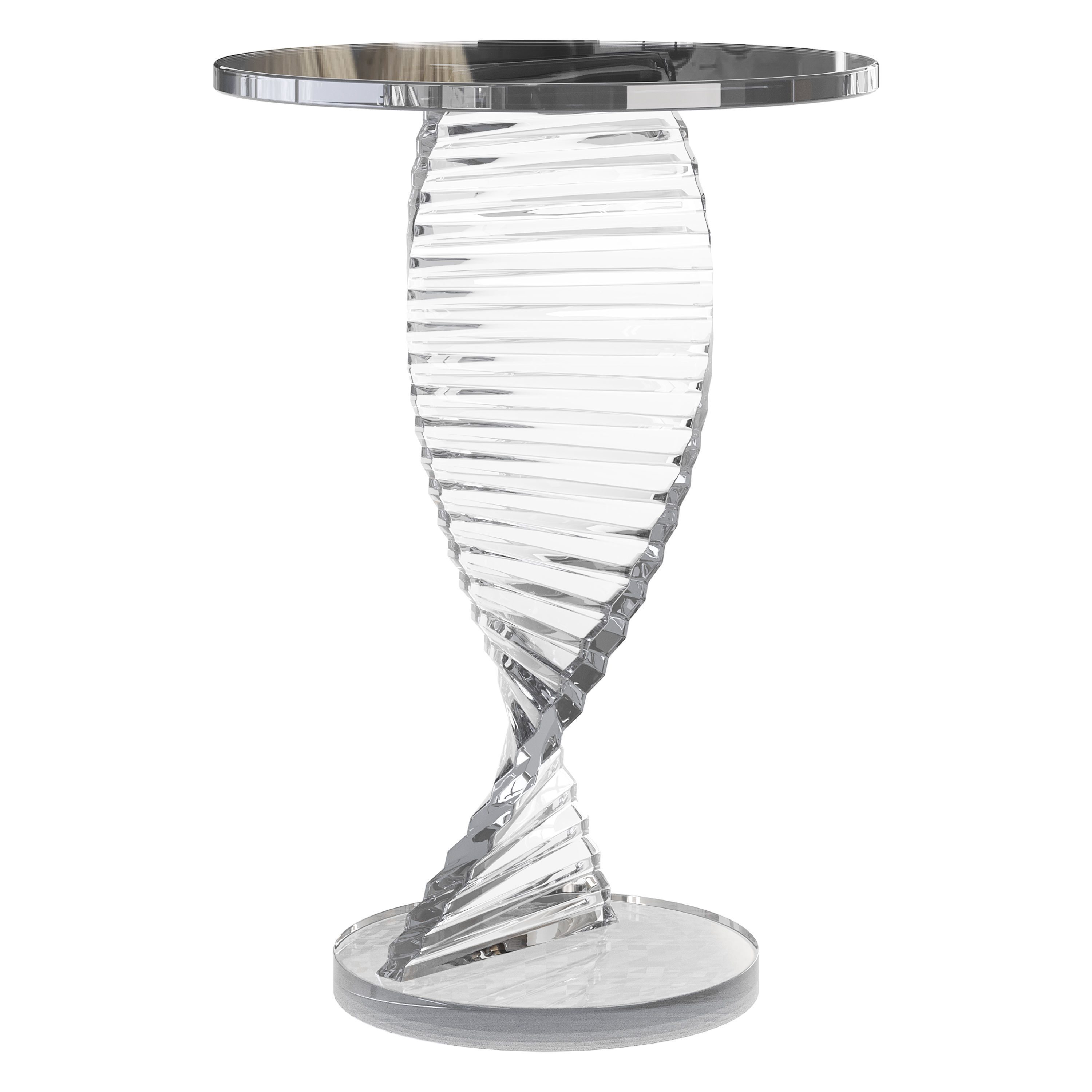Simple Swirl Side Table 3D model_14