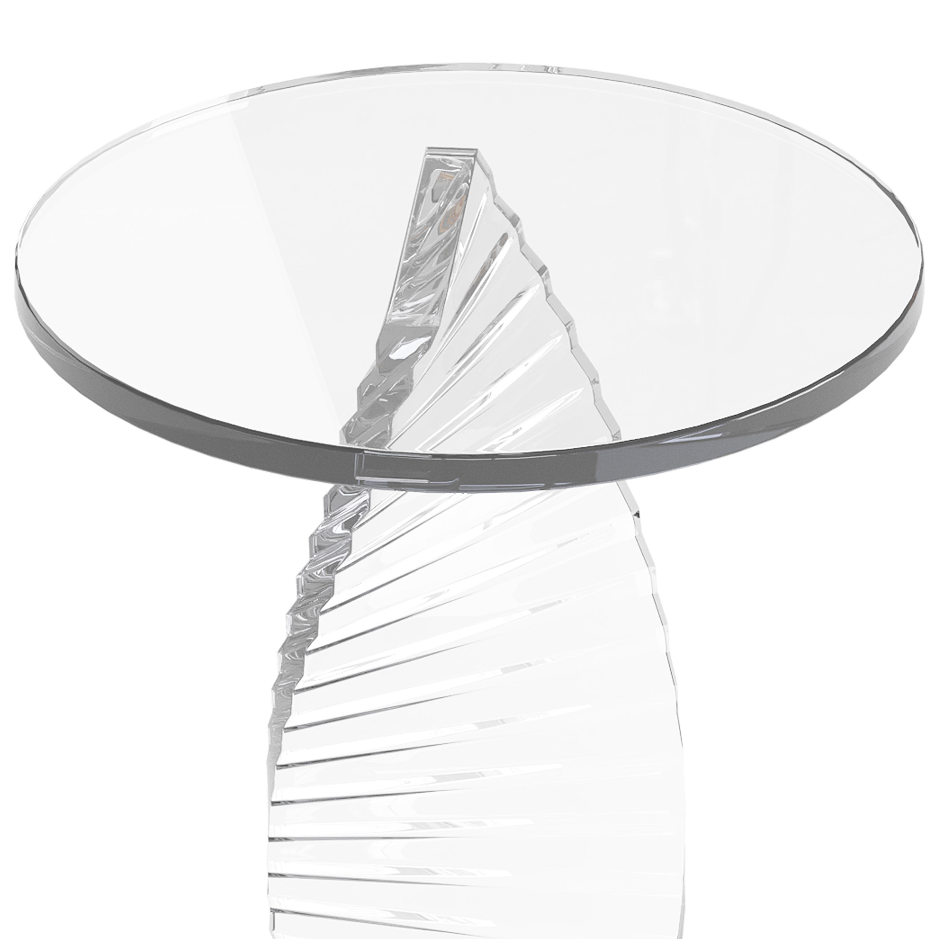 Simple Swirl Side Table 3D model_5