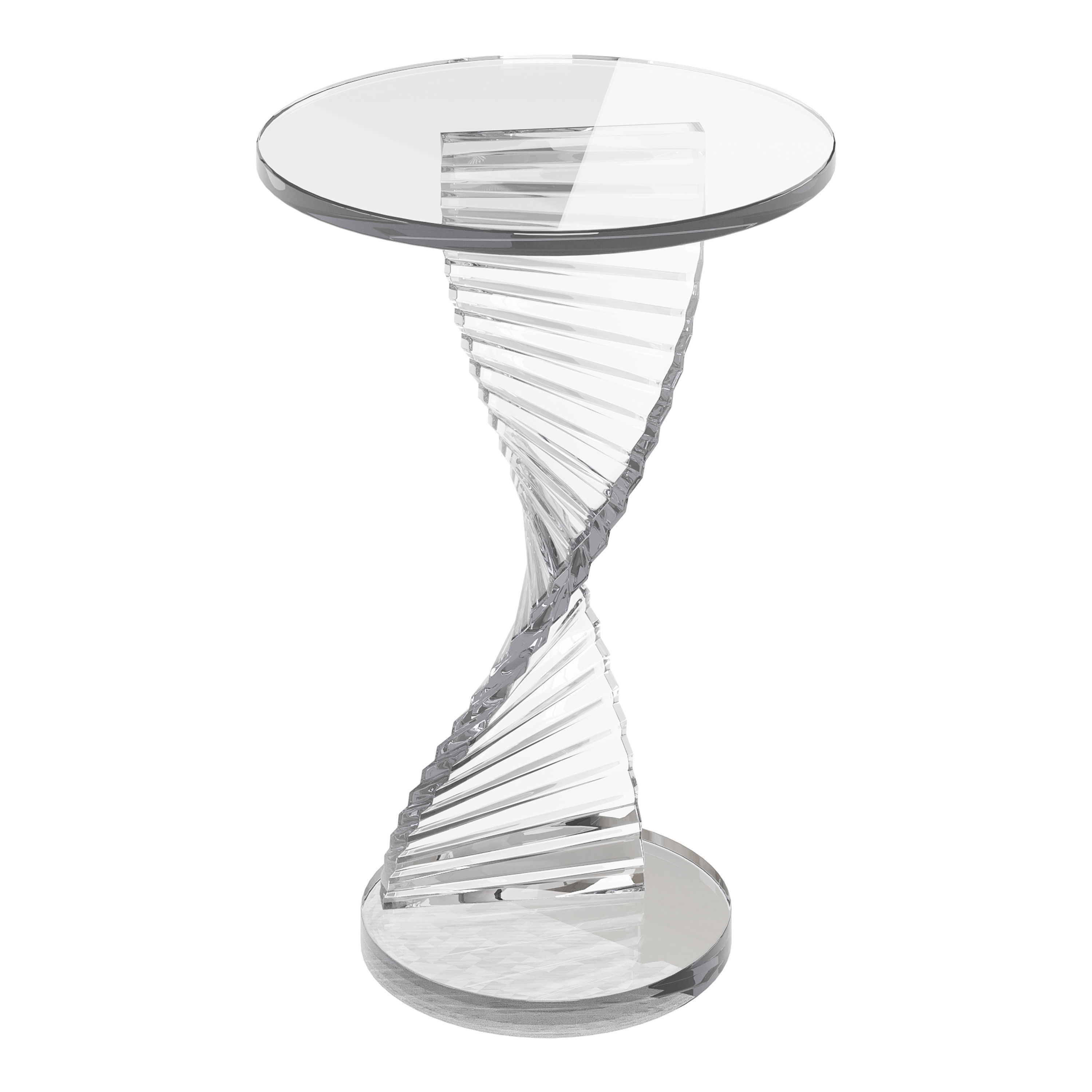 Simple Swirl Side Table 3D model_1