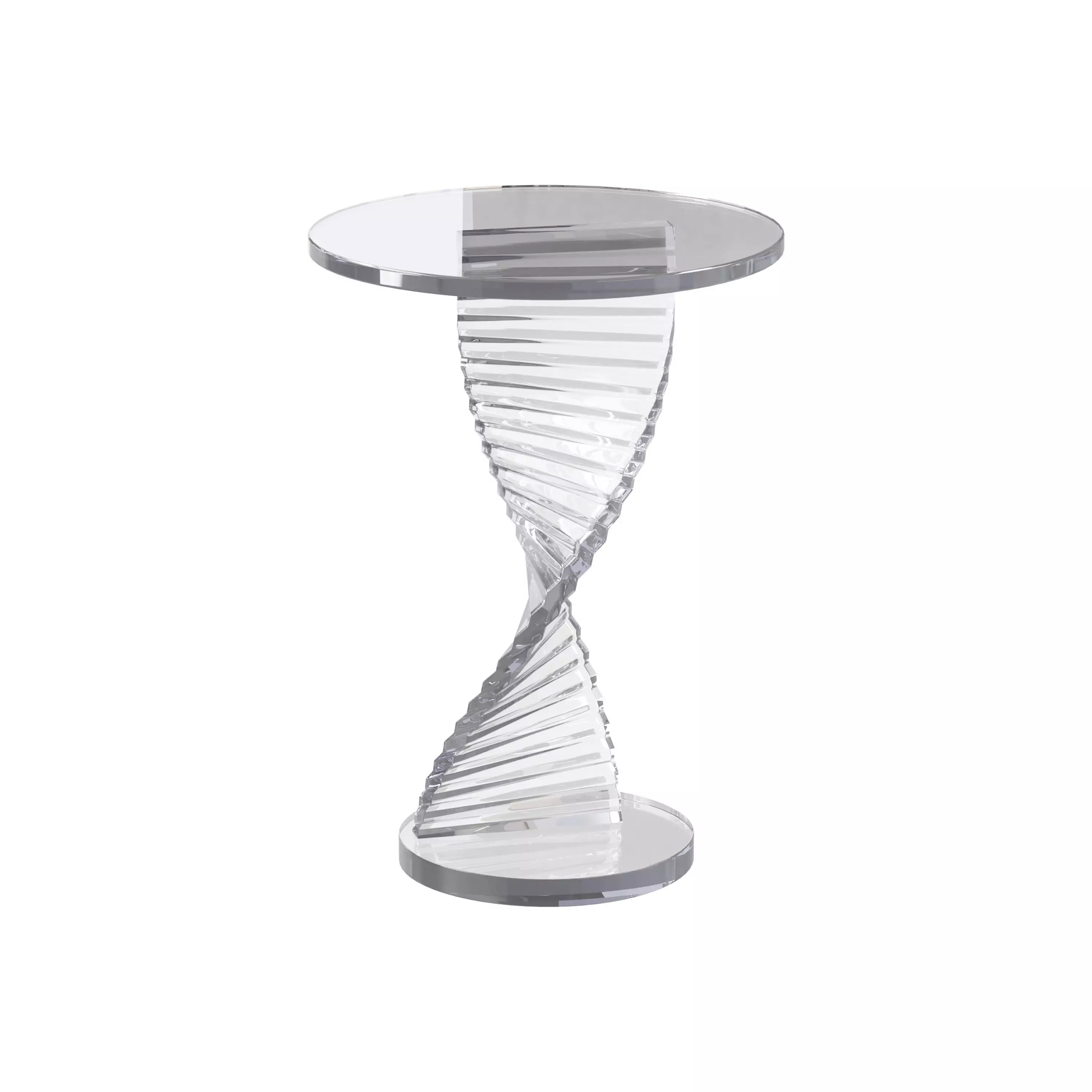 Simple Swirl Side Table 3D model_0