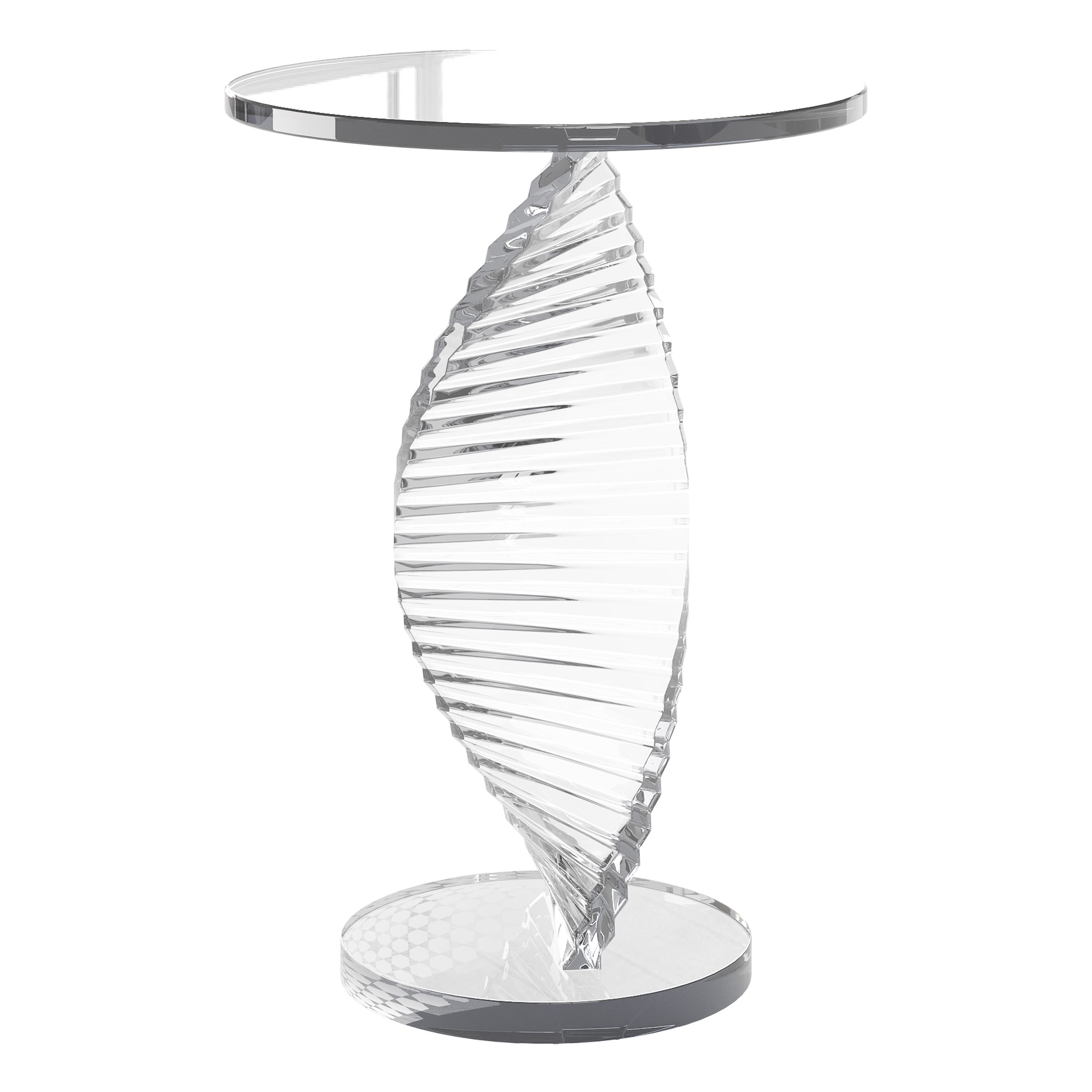 Simple Swirl Side Table 3D model_7