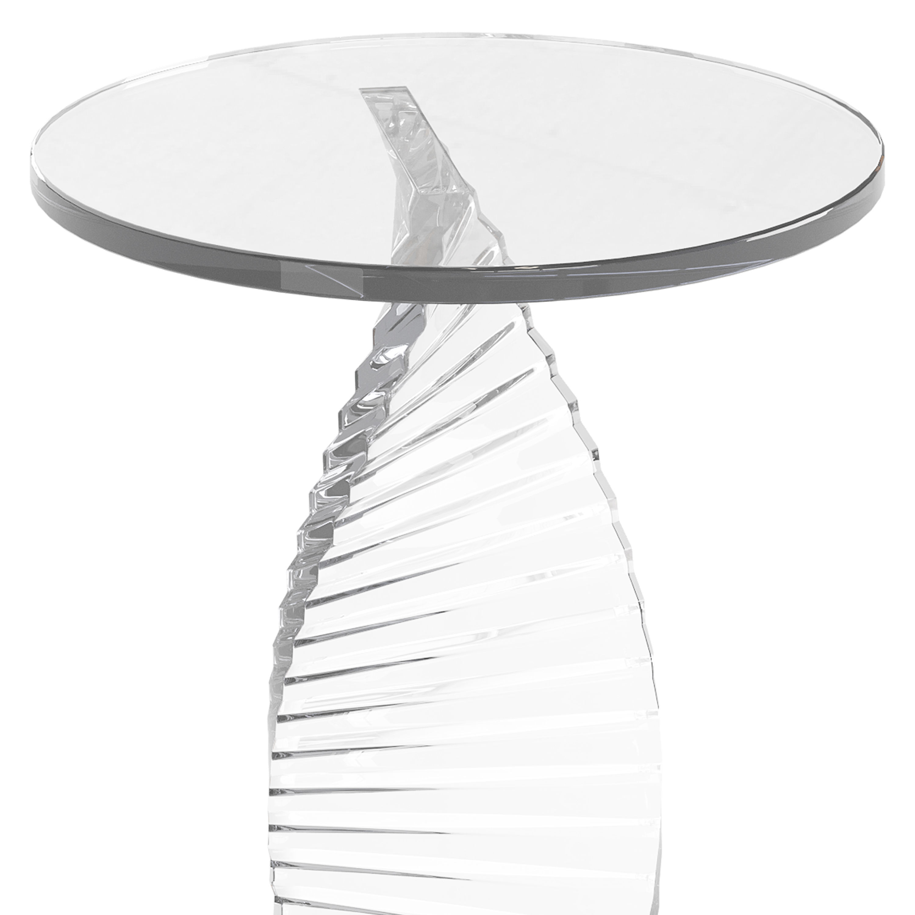 Simple Swirl Side Table 3D model_12