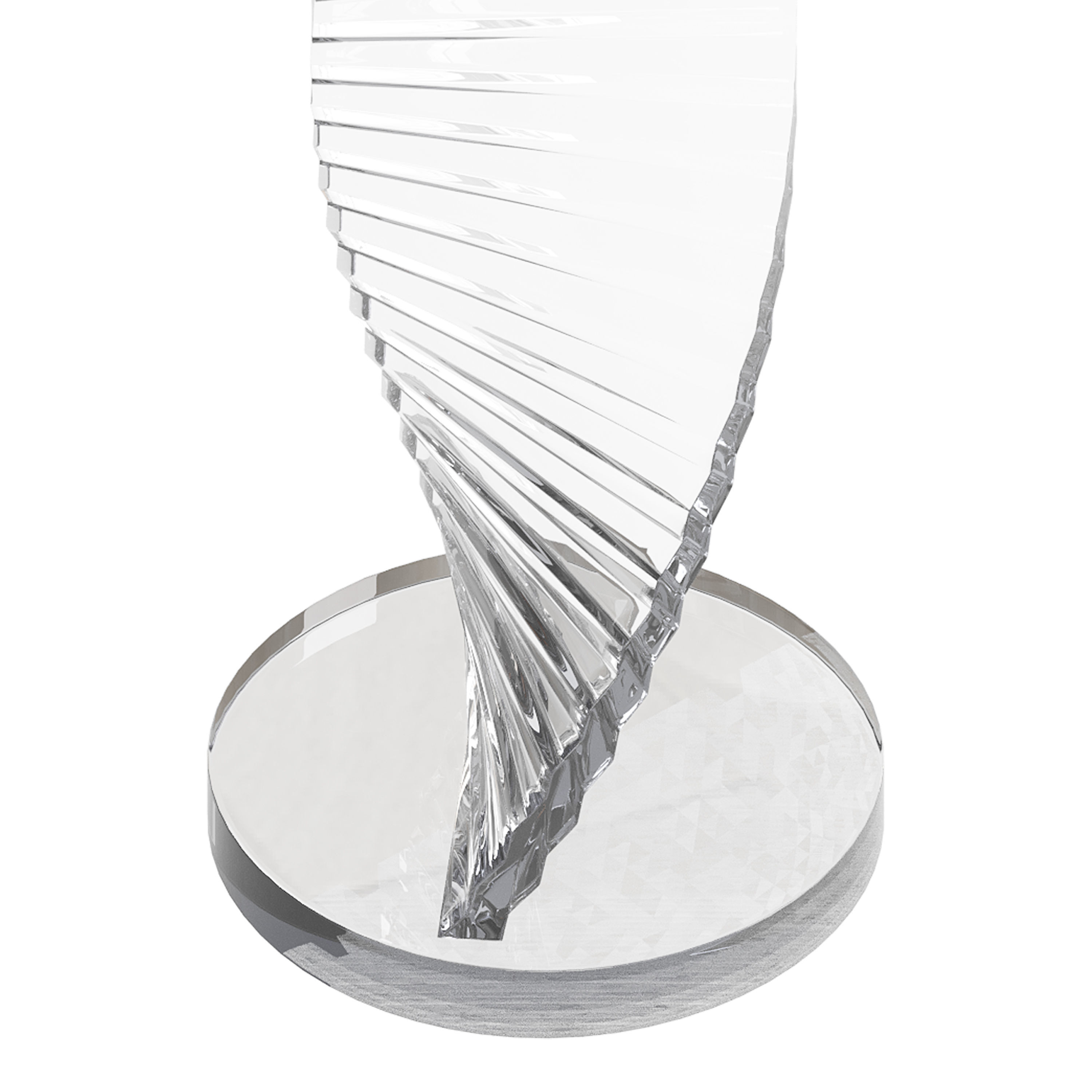 Simple Swirl Side Table 3D model_6