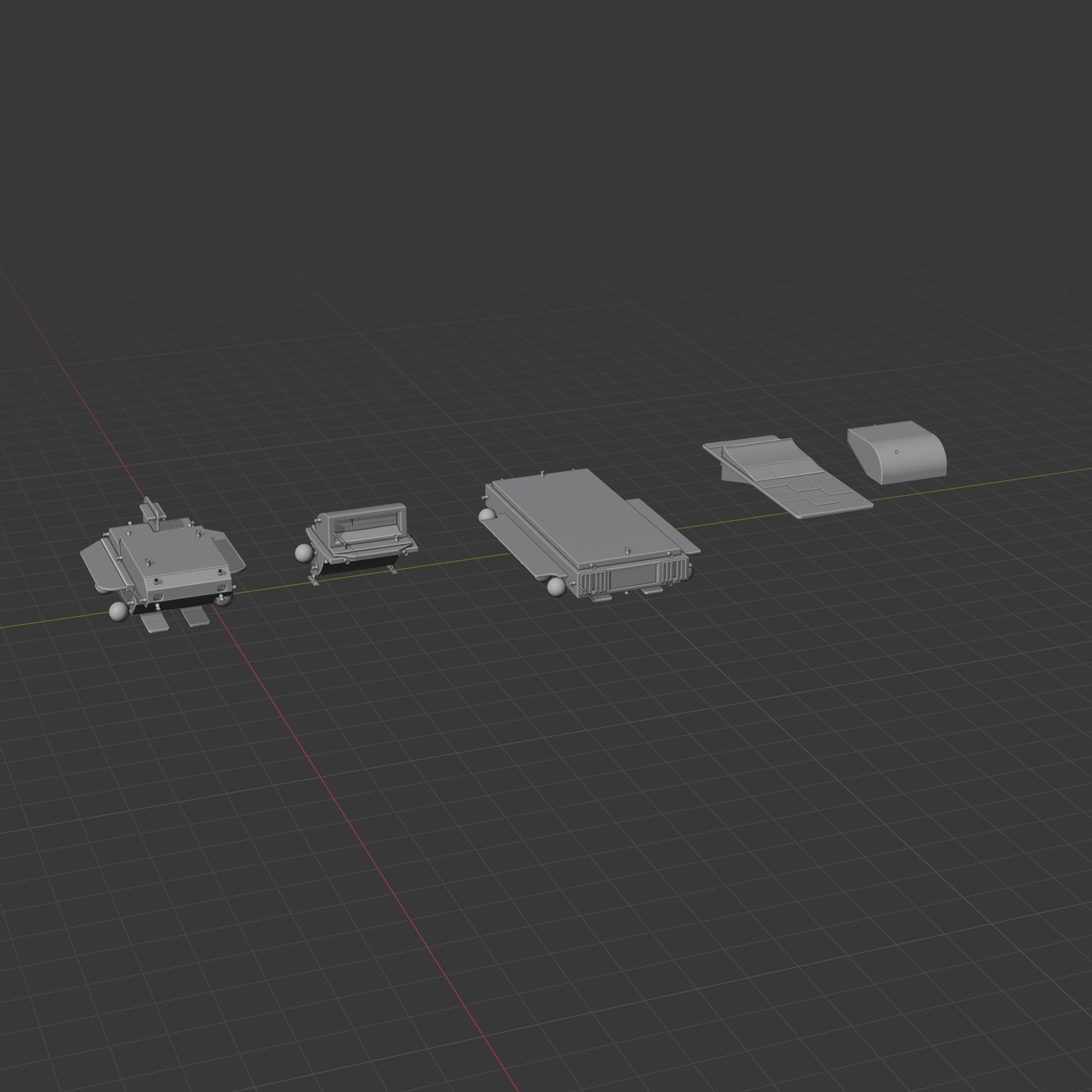 Drone Pack Low-poly 3D model_28