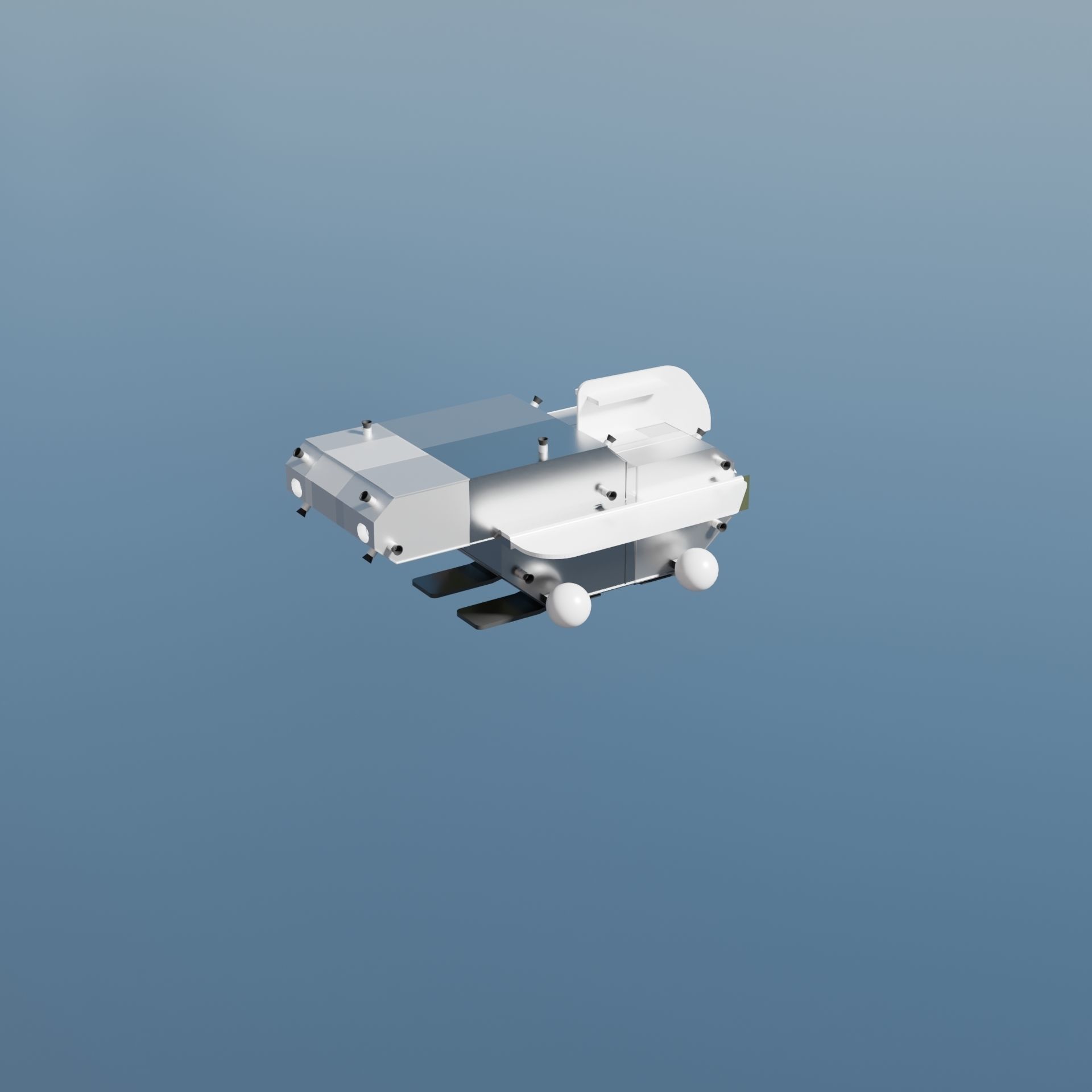 Drone Pack Low-poly 3D model_6