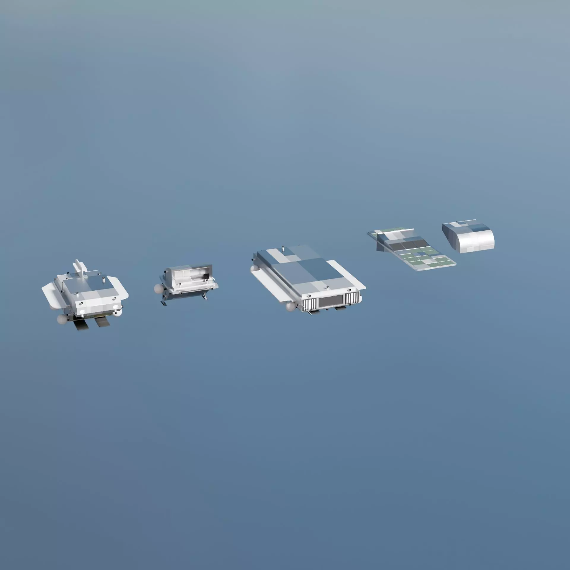 Drone Pack Low-poly 3D model_0