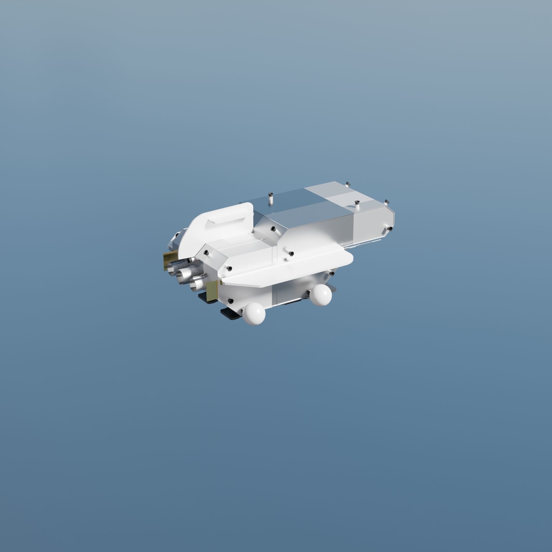 Drone Pack Low-poly 3D model_4