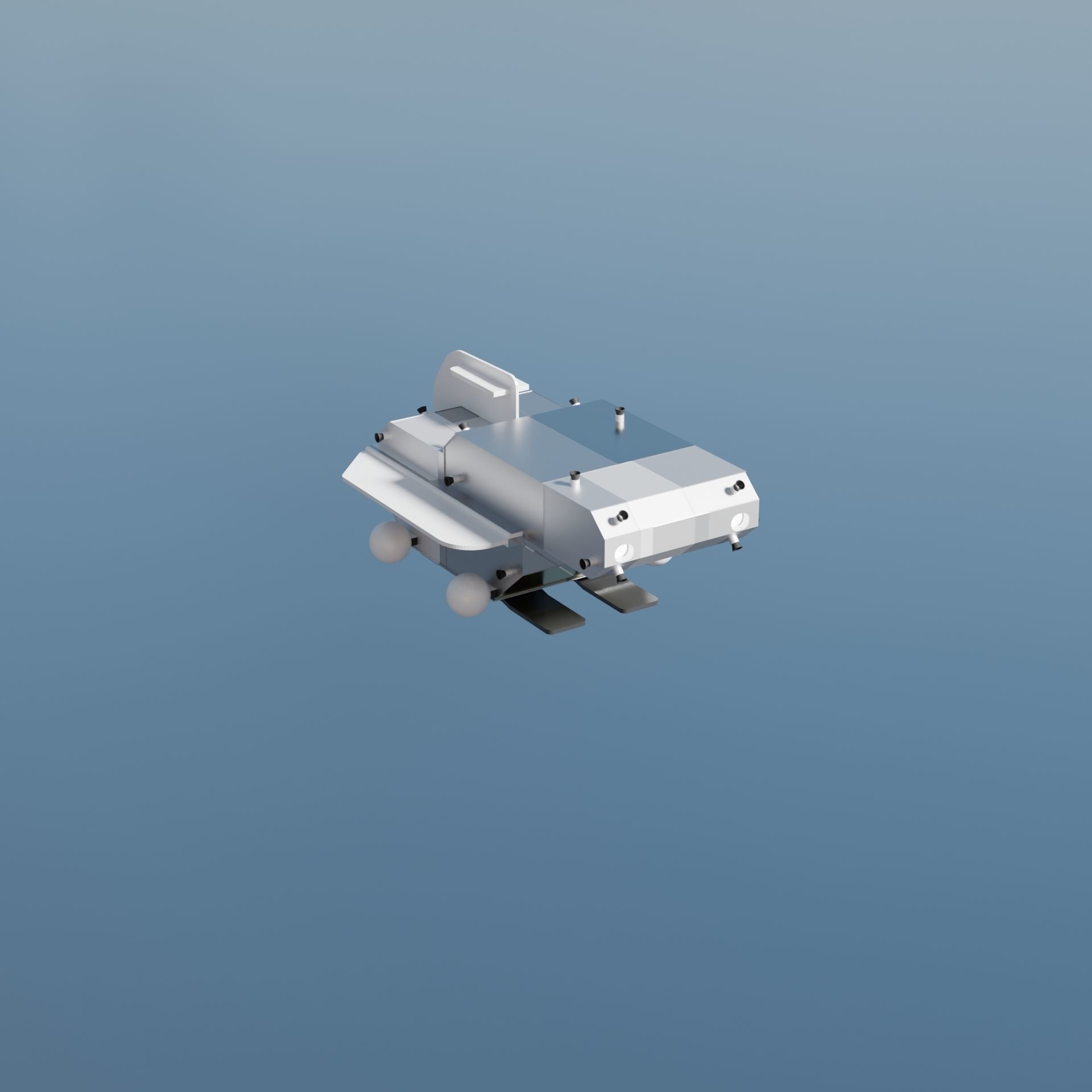 Drone Pack Low-poly 3D model_3