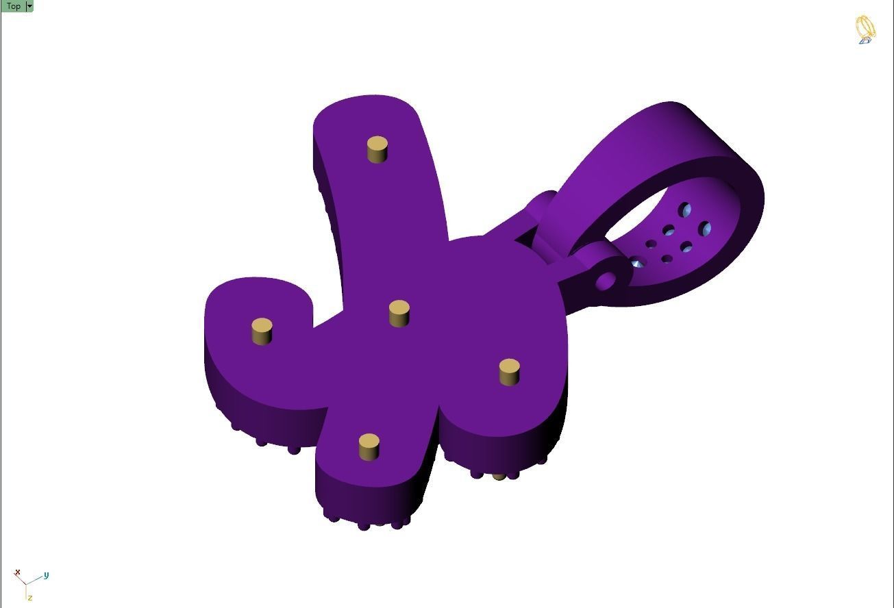 Custom Initial X Letter Diamond Pendant A to Z Alphabet Necklace 3D print model_9