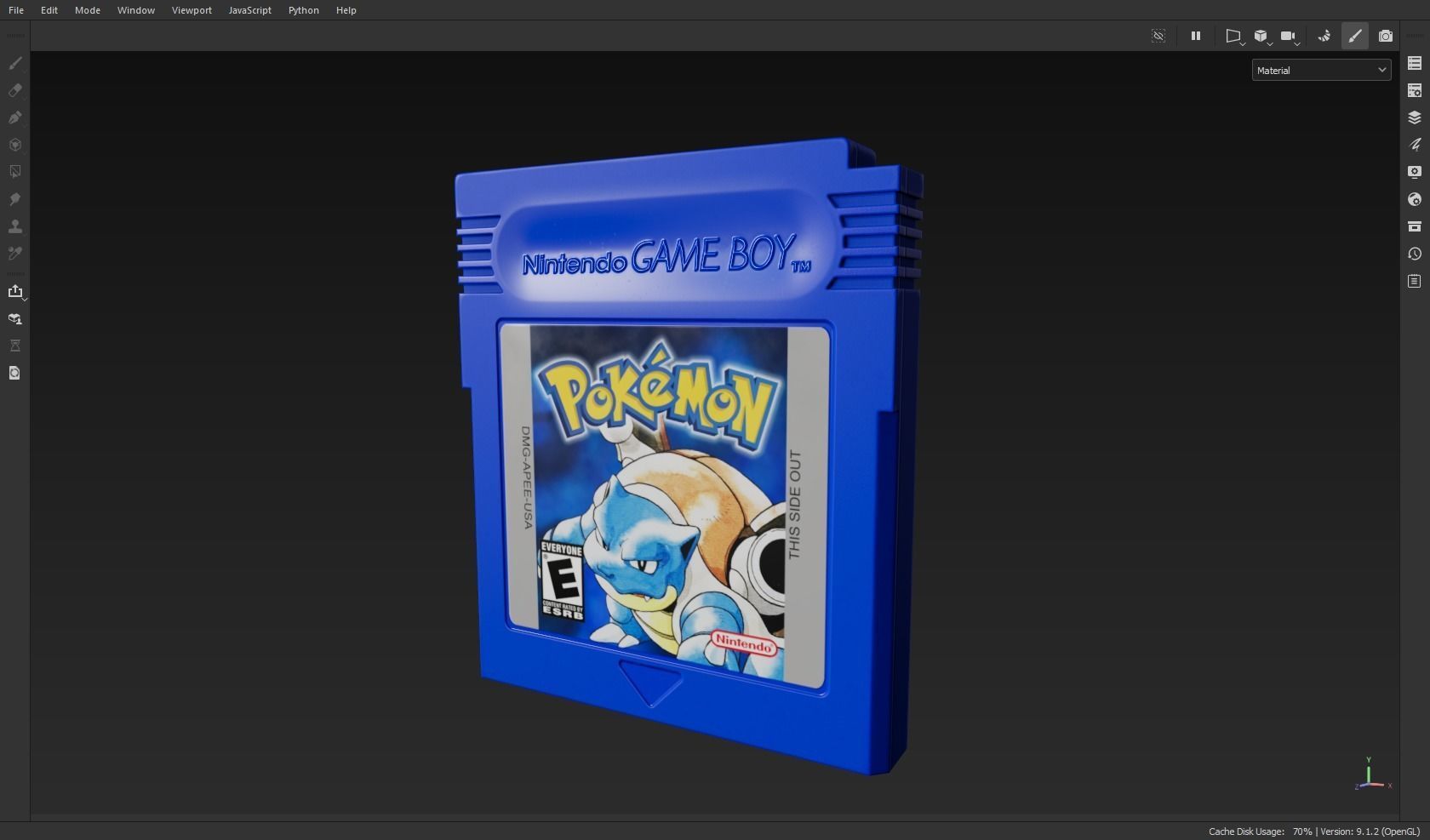 Nintendo Gameboy Cartridges Low-poly 3D model_15