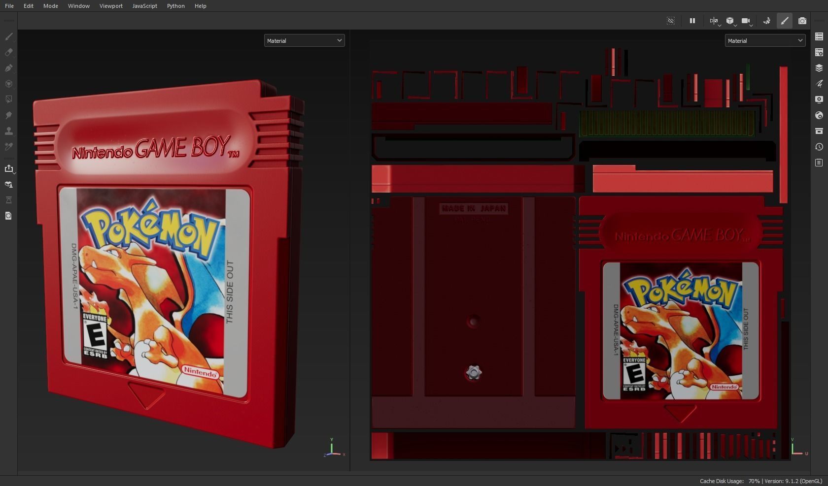 Nintendo Gameboy Cartridges Low-poly 3D model_17