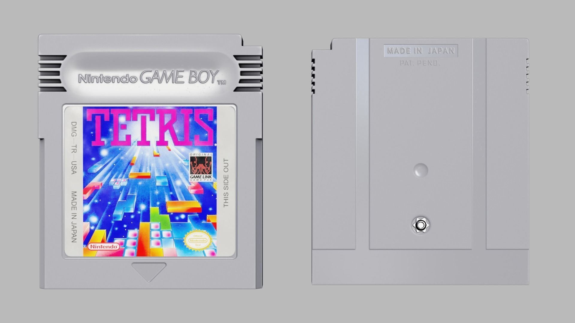 Nintendo Gameboy Cartridges Low-poly 3D model_4