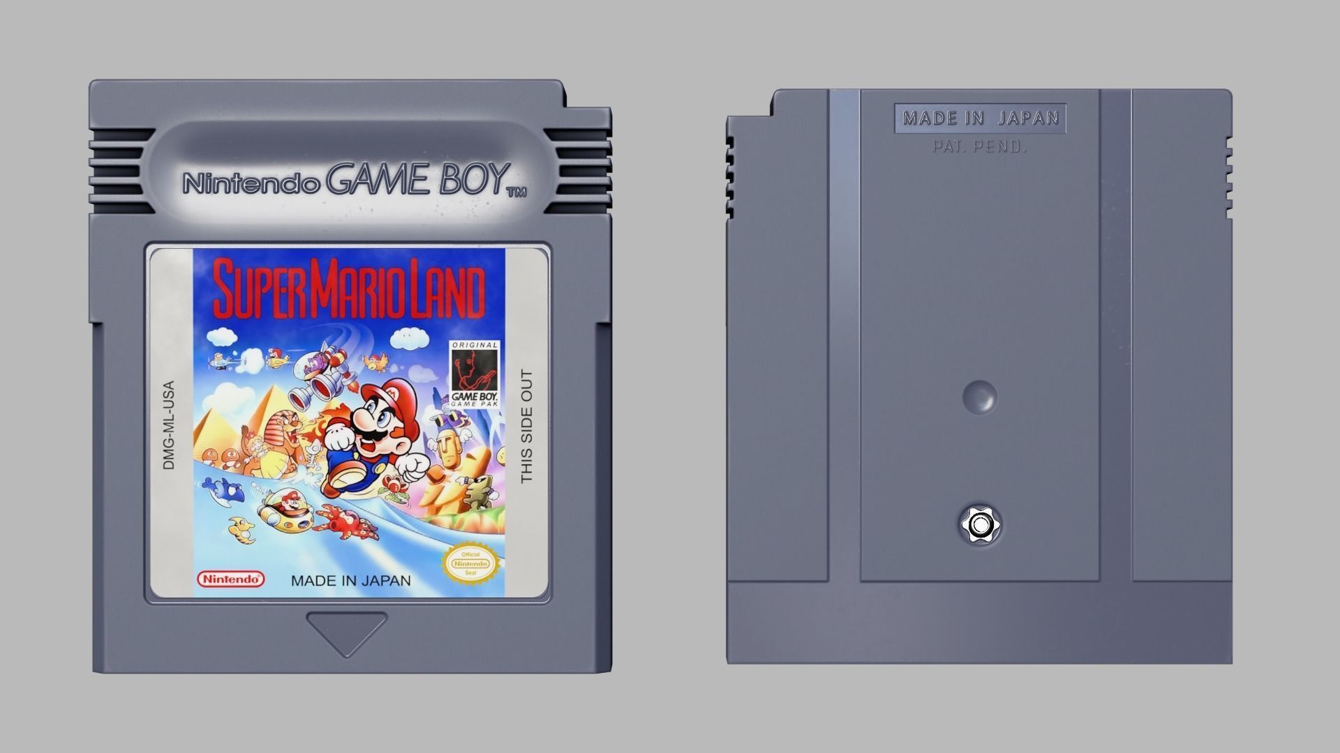 Nintendo Gameboy Cartridges Low-poly 3D model_8