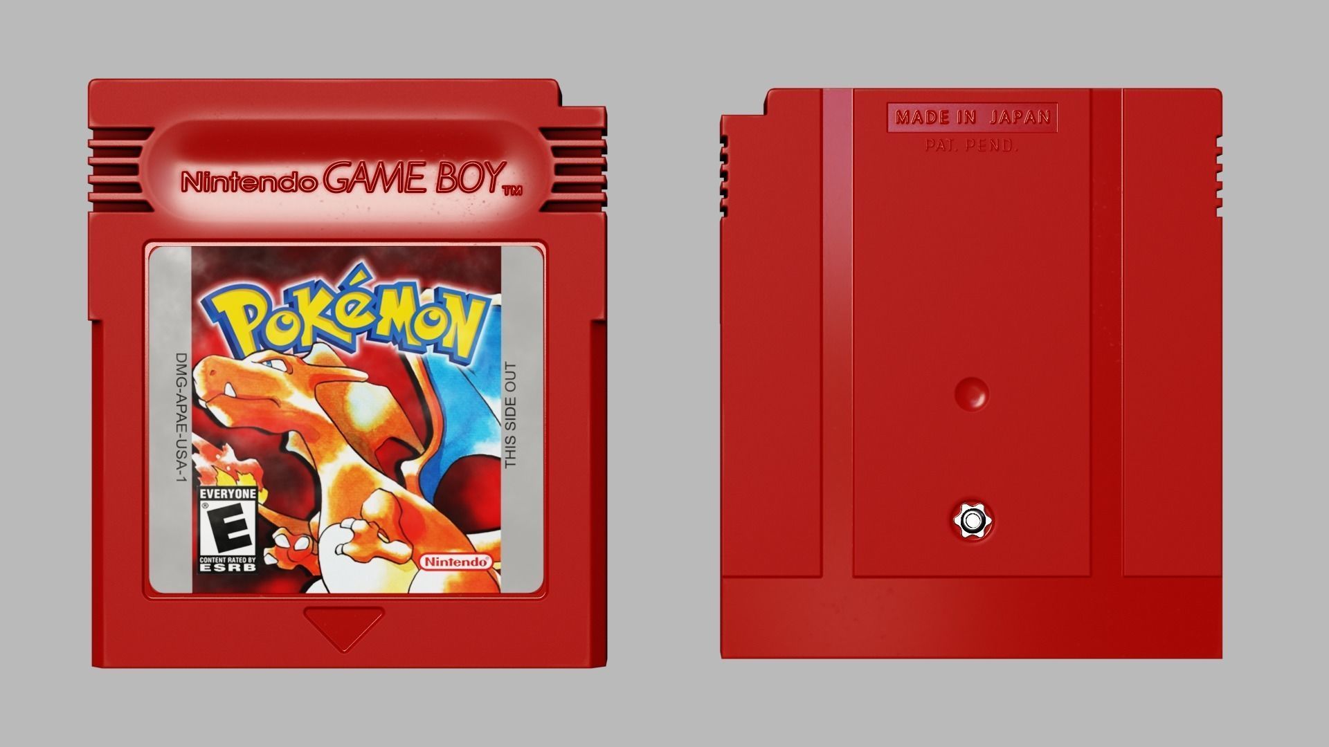 Nintendo Gameboy Cartridges Low-poly 3D model_7