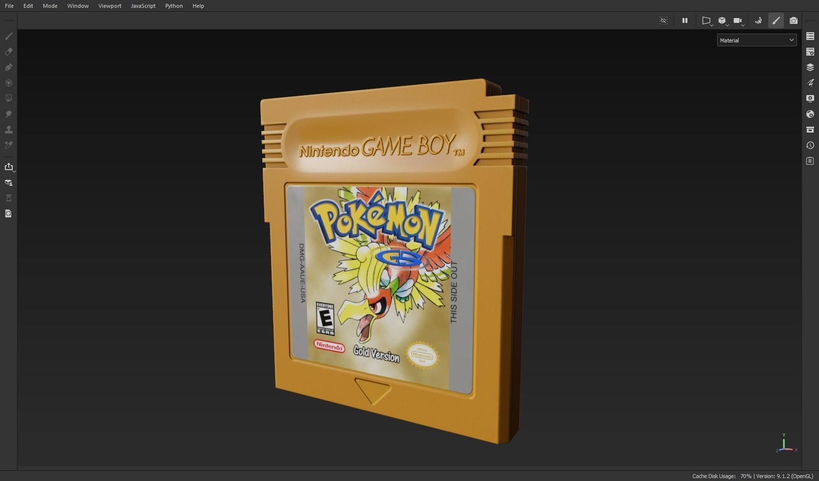 Nintendo Gameboy Cartridges Low-poly 3D model_16