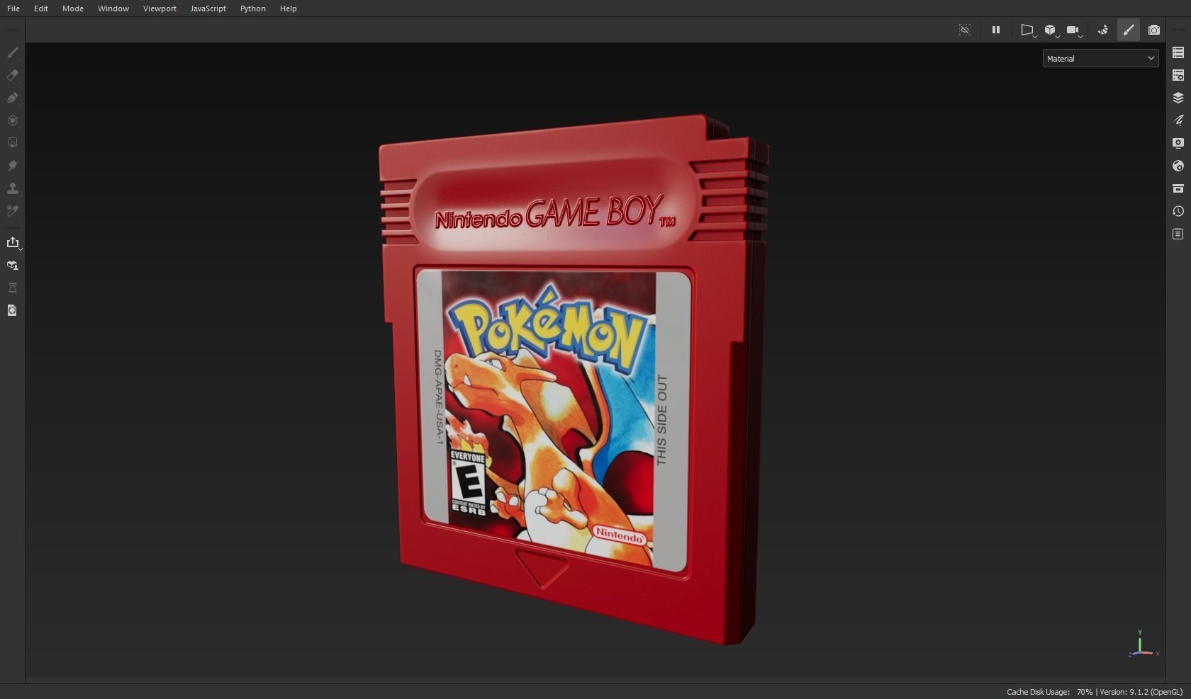 Nintendo Gameboy Cartridges Low-poly 3D model_14