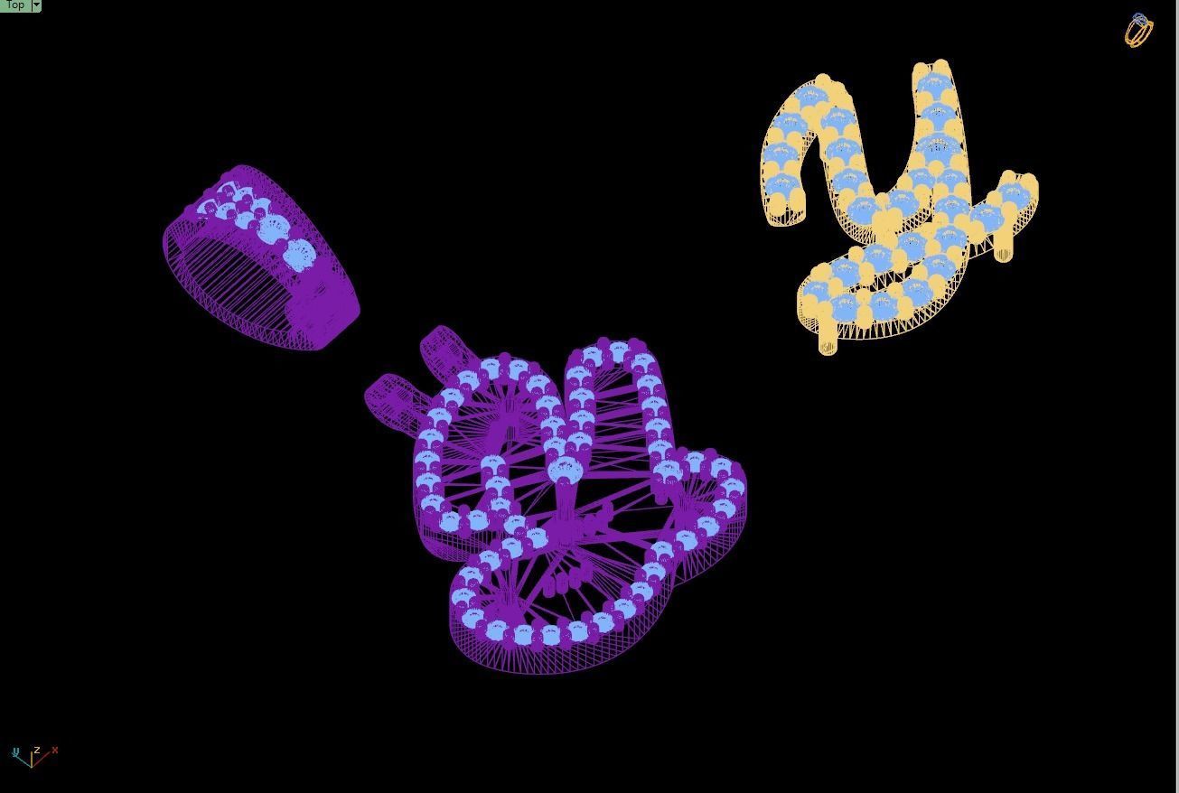 Custom Initial Y Letter Diamond Pendant A to Z Alphabet Necklace 3D print model_15