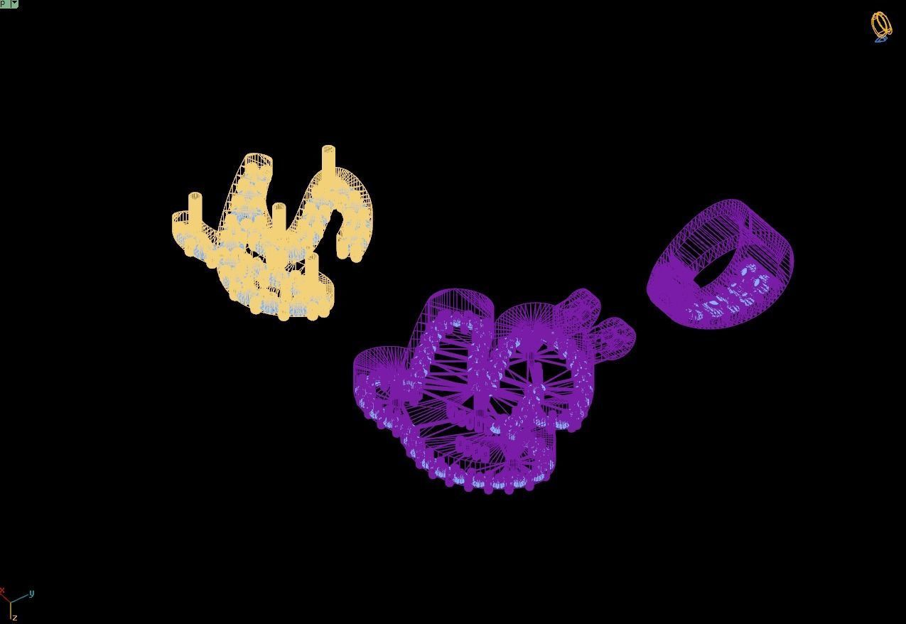 Custom Initial Y Letter Diamond Pendant A to Z Alphabet Necklace 3D print model_16