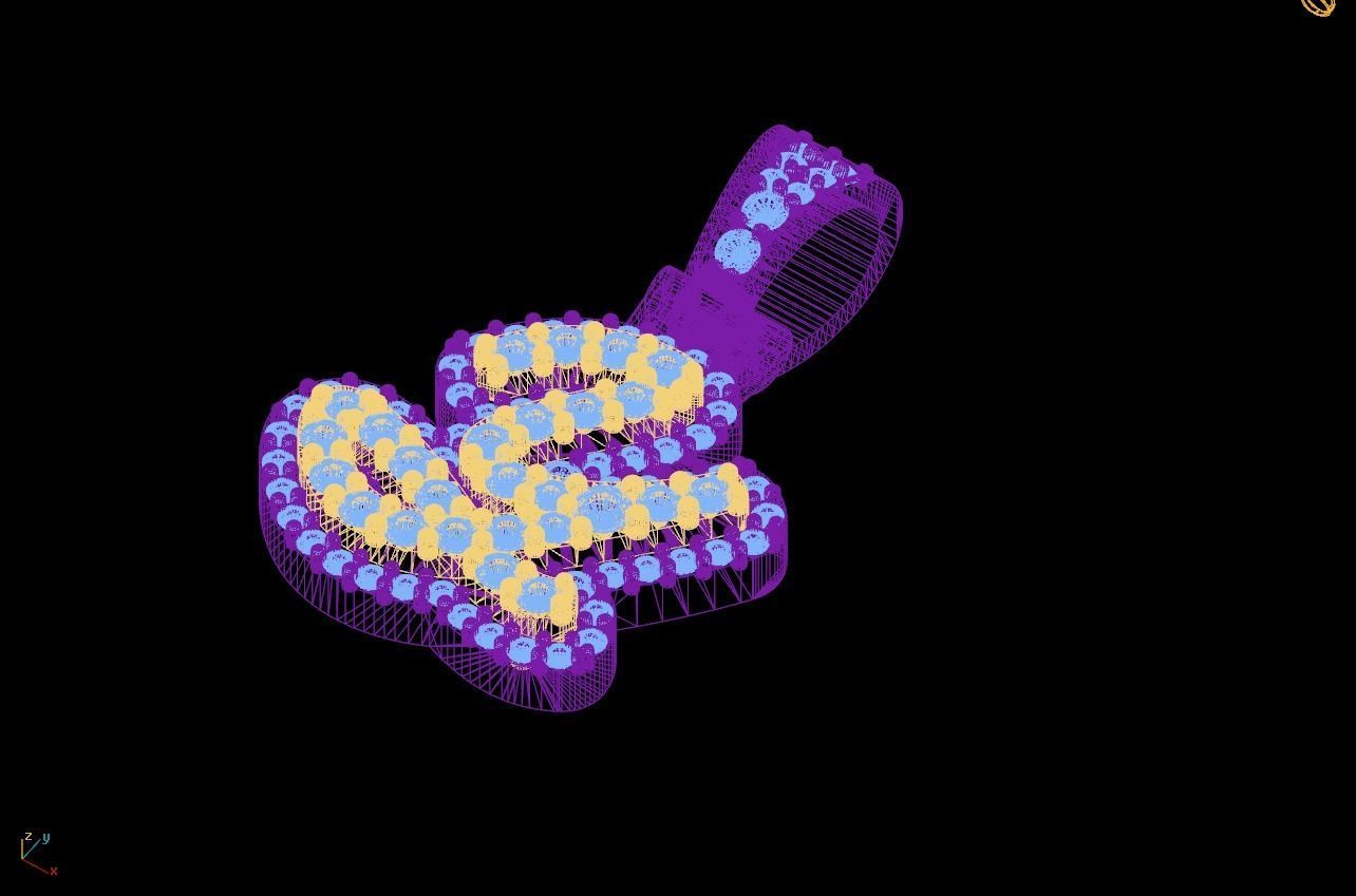 Custom Initial Y Letter Diamond Pendant A to Z Alphabet Necklace 3D print model_14