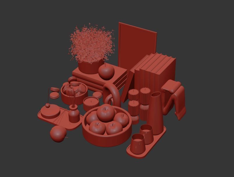 Decorative Set 04 3D model_24