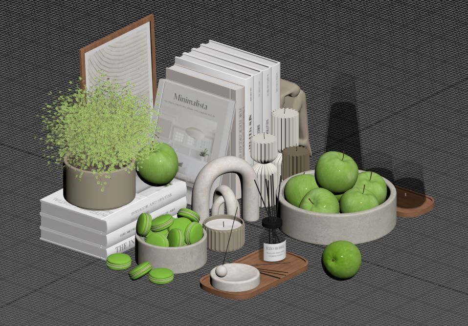 Decorative Set 04 3D model_11