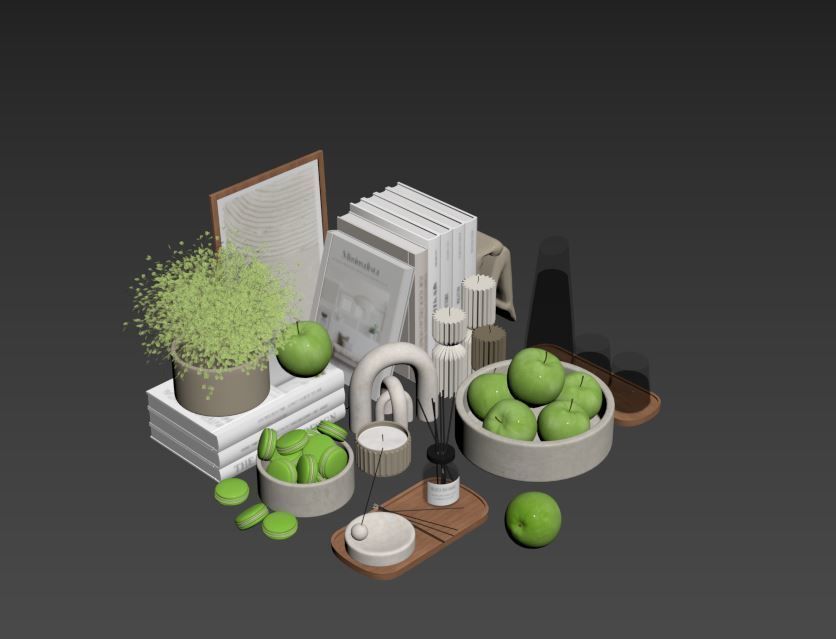 Decorative Set 04 3D model_7