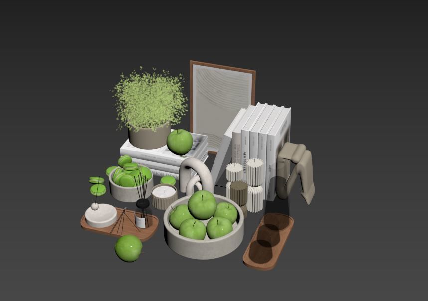 Decorative Set 04 3D model_8