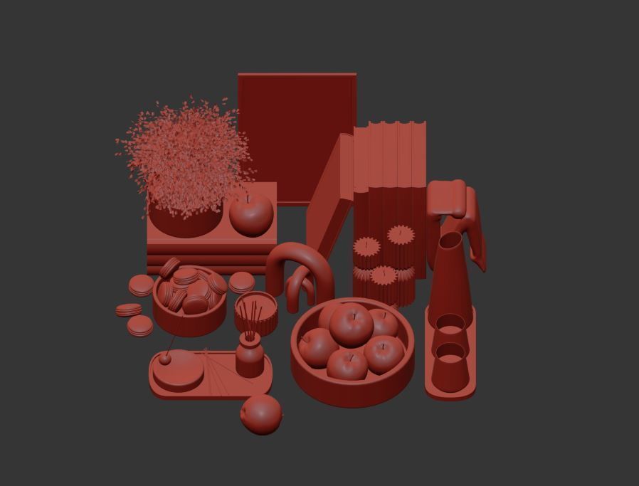 Decorative Set 04 3D model_21