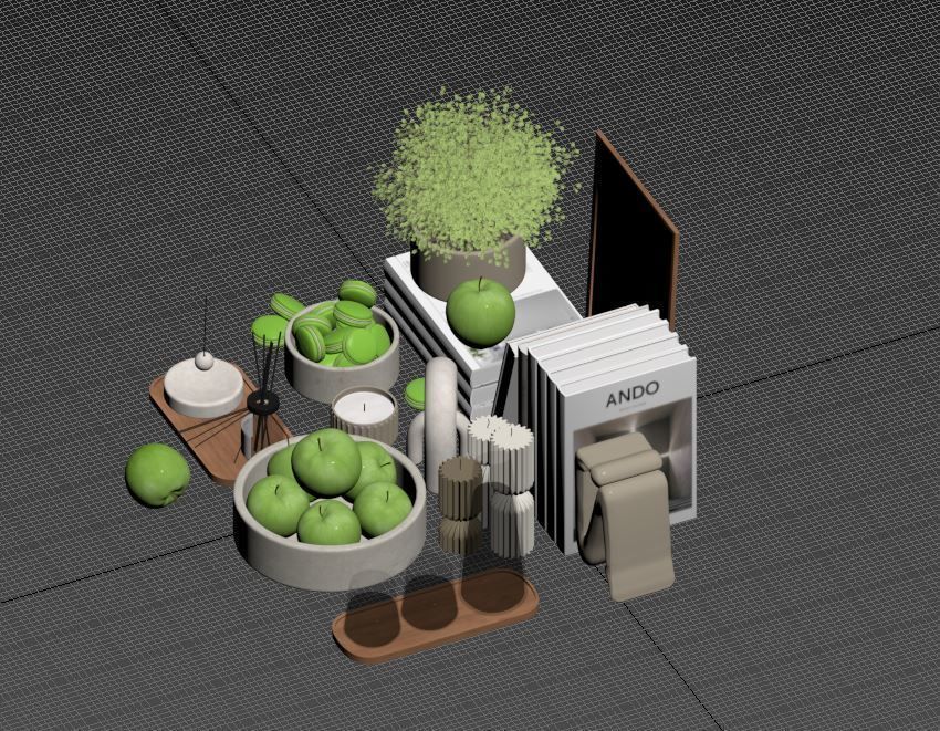 Decorative Set 04 3D model_10