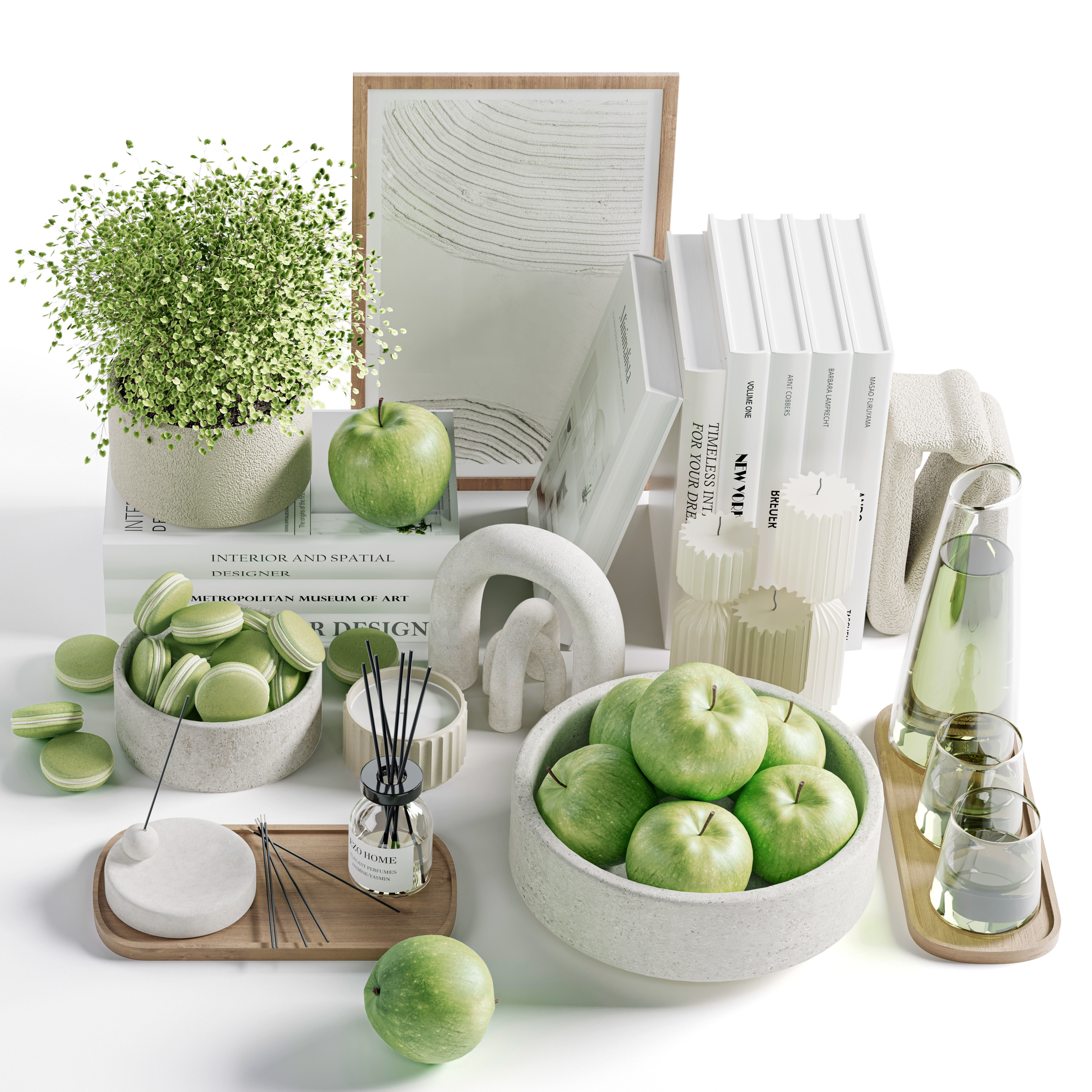 Decorative Set 04 3D model_2