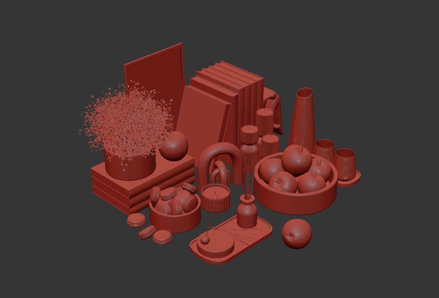 Decorative Set 04 3D model_23