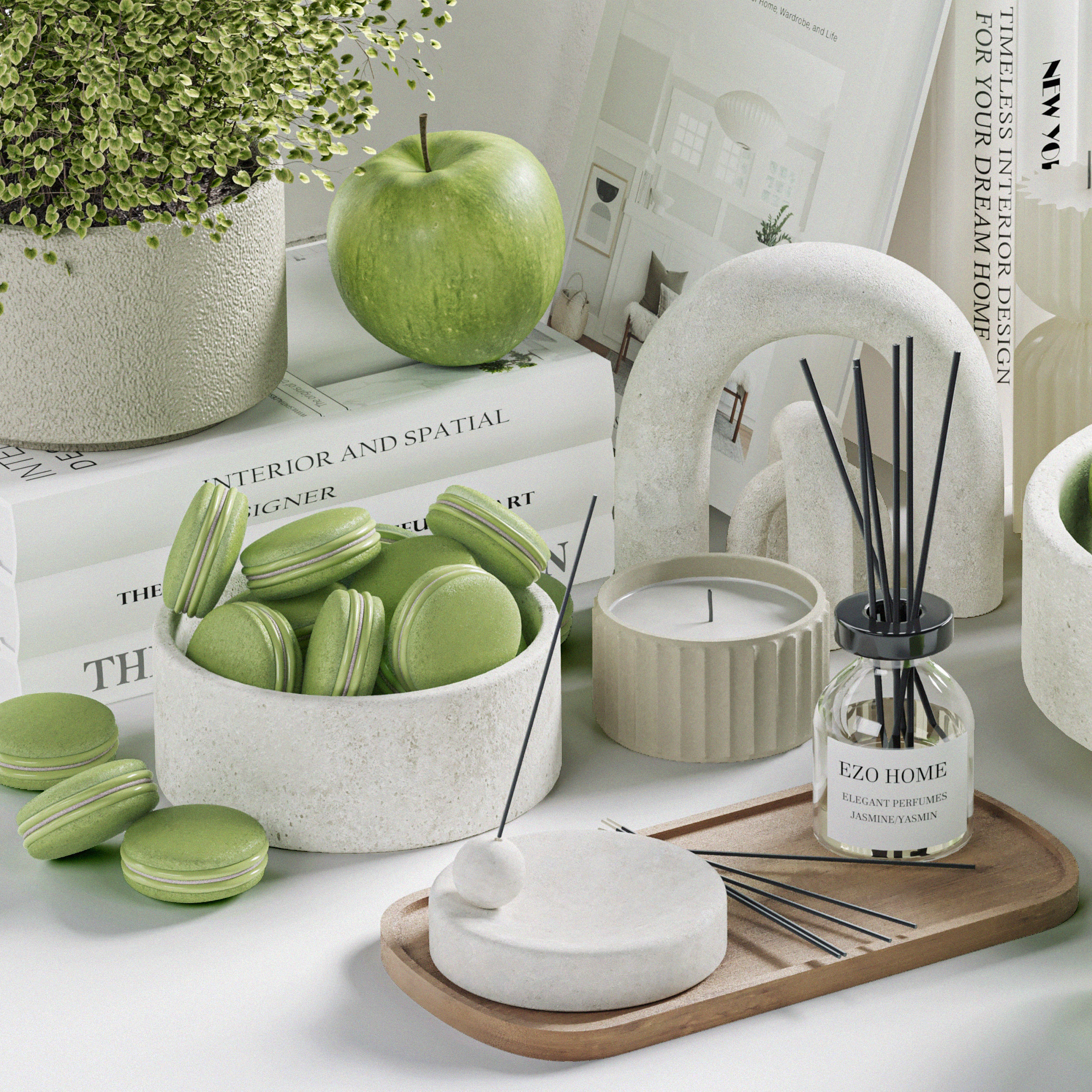 Decorative Set 04 3D model_3