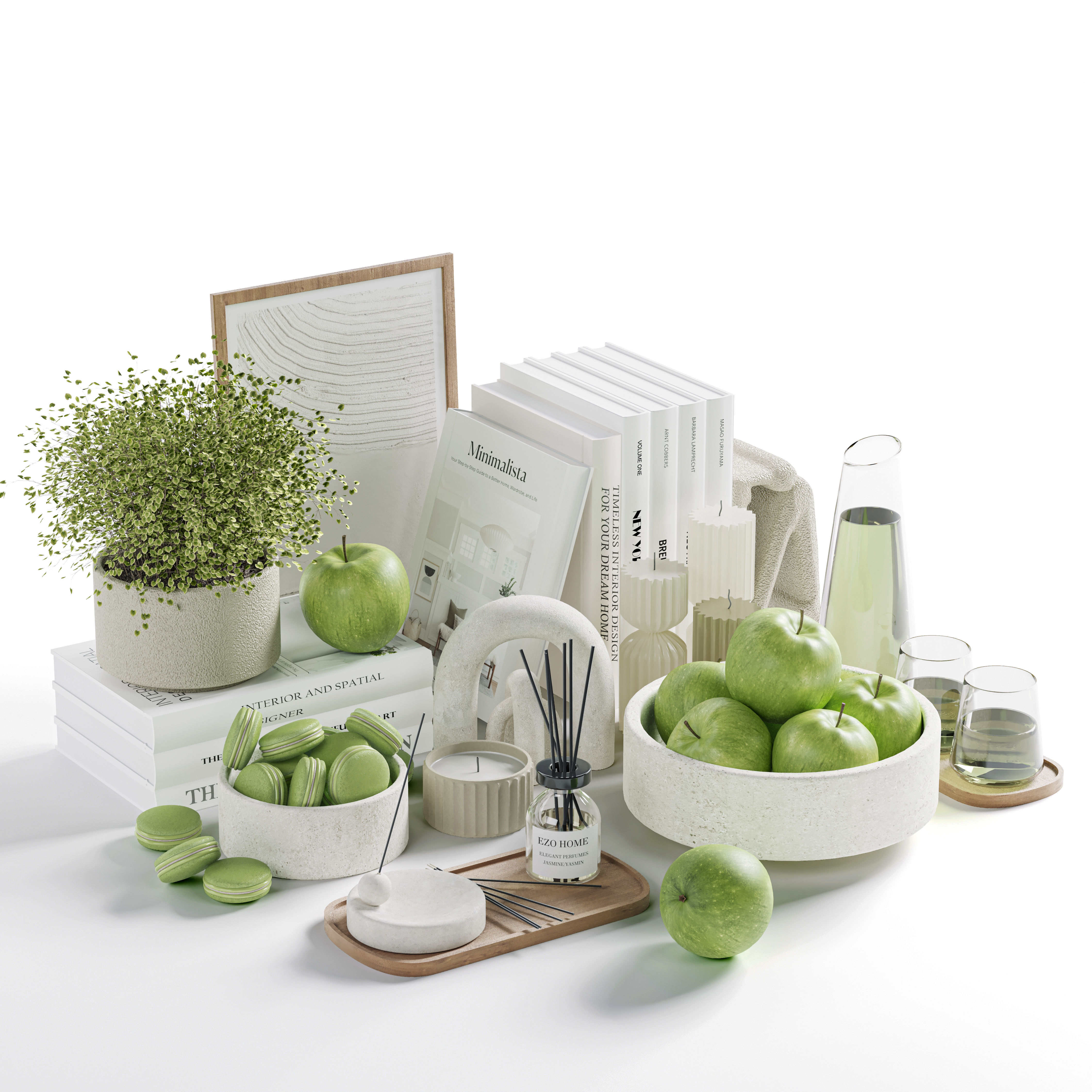 Decorative Set 04 3D model_1