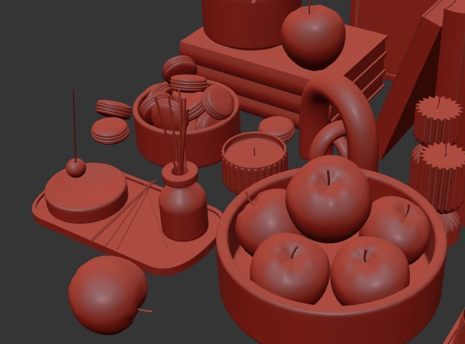 Decorative Set 04 3D model_25