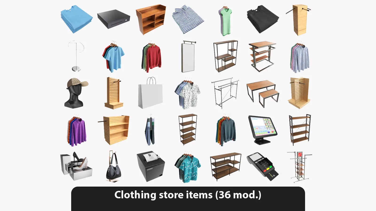 Clothing store items 3D model