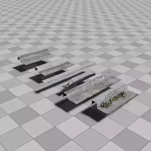 Photoscanned Curbs Pack 3D model