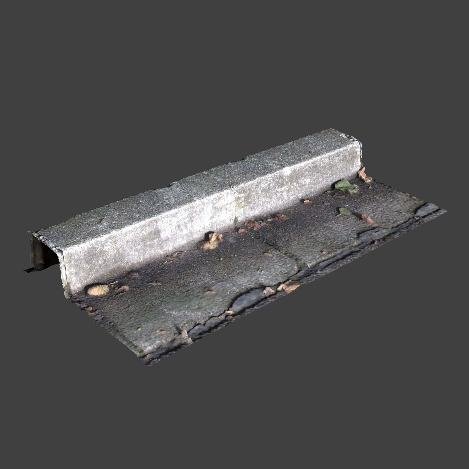 Photoscanned Curbs Pack 3D model_6